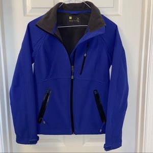 Xersion Blue/Purple Zip Soft Shell Jacket